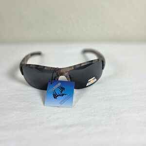 Fierce Polarized Sunglasses Longleaf Camo Frame Dark Smoke Lens Hunting Fishing